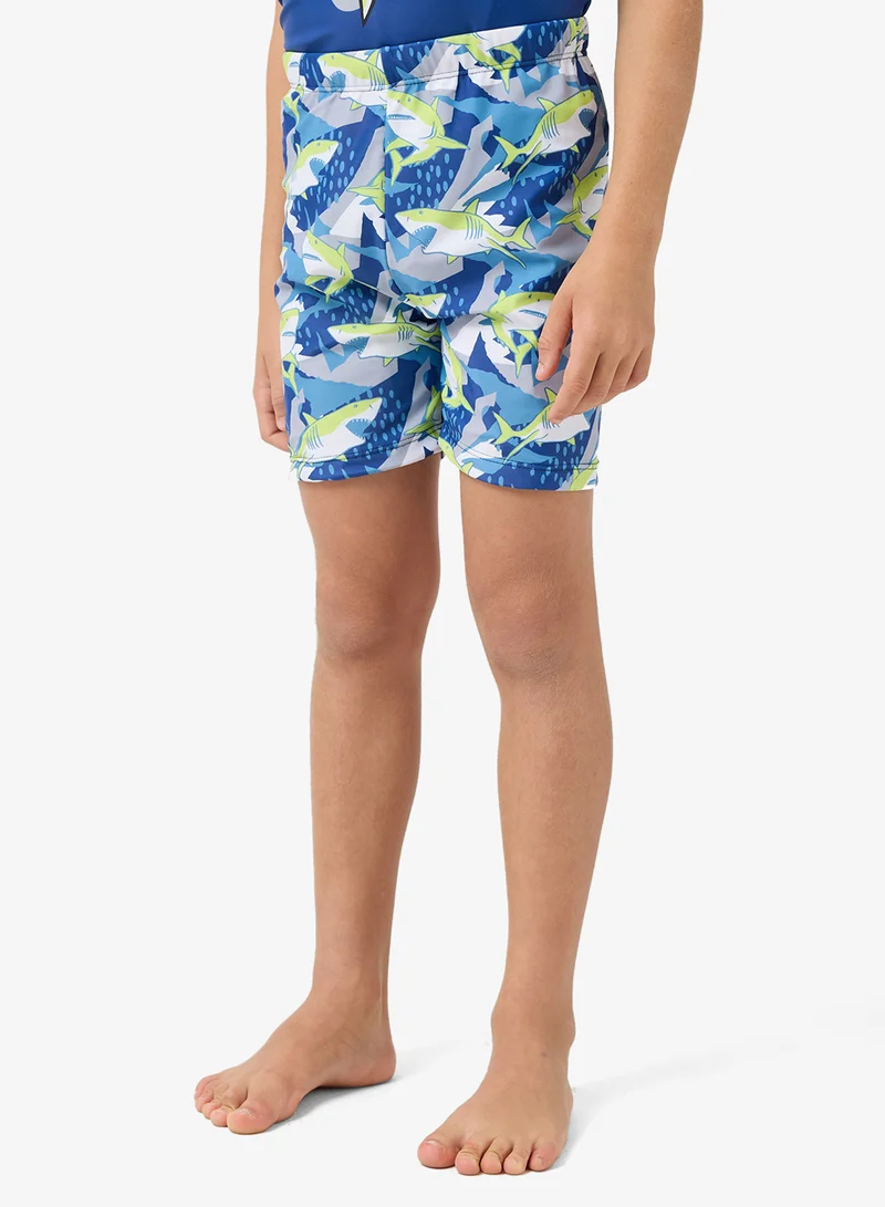 Pinata  3 Piece Shark Print Vest and Swim Short Set for Men | Best Price UAE